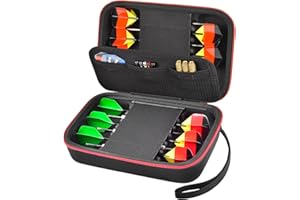 Dart Case Holder Organizer for 12 Pcs Steel Tip and Soft Tip Darts, Darts Carrying Storage Bag Fits for Dart Tips, Shafts and