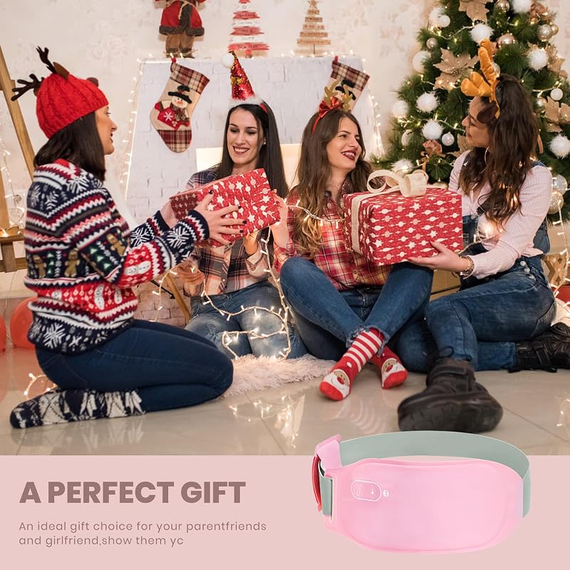 Almohadilla Térmica Menstrual, Cinturón Térmico para Menstruación con 3 Niveles de Calor, USB Recargable y Lavable, Almohadilla Térmica Eléctrica para Período Menstrual Alivio del Dolor de Espalda