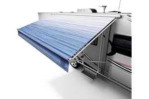 VILDVANDRING Heavy-Duty RV Awning Fabric Replacement 16ft – Camper Awning Replacement, 19.5oz Heat-Sealed Vinyl, UV-Resistant, Sunproof, Weatherproof, Universal Outdoor Canopy for RVs, Motorhomes & Trailers