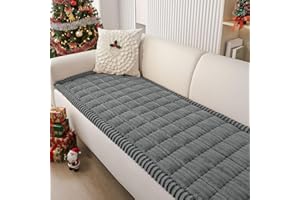 Smiry Couch Cover for Dogs Washable, Non Slip Fuzzy Pet Couch Covers for 3 Cushion Sofa Pet Friendly, Thick Soft Sofa Slipcovers Cushion Protector (Dark Grey, 27.6" x 59")