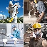 ANUNU Reusable Half Face Respirator Mask with 6001 Filters for Paint Welding view 6