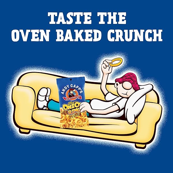ANDY CAPP’S BEER BATTERED ONION RINGS BAKED OAT AND CORN SNACKS, 2 OZ