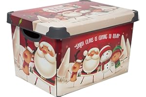 Simplify "Santa Clause is Coming to Town" Design Storage Tote Bin