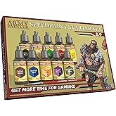 The Army Painter Speedpaint Starter Set 2.0-10x18ml Speed Model Paint Kit Pre-Loaded with Mixing Balls and 1 Brush- Base, 1 P
