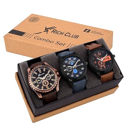 Analogue Black Blue Dial Quartz Watch - REL-OCT-DEN