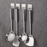 JS Self Adhesive Hooks Razor Holder 4 Pack Stainless Steel Bathroom Organizer view 4