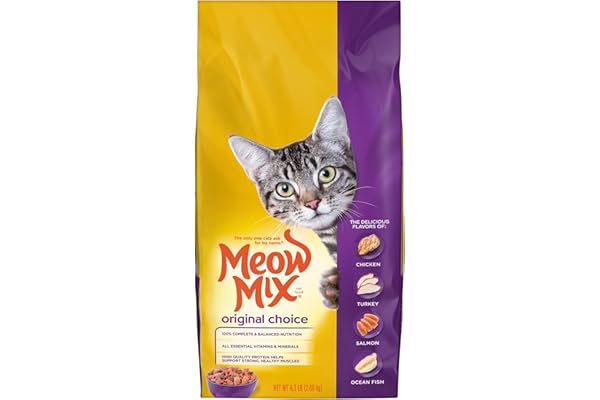 Meow Mix Original Choice Dry Cat Food, 6.3 Pound, Complete & Balanced Nutrition