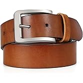 OZNDAS Men's Leather Belt Full Grain Leather Belts for Men Handmade Real Solid Top-Grain Leather Heavy-Duty Work Belt Gifts