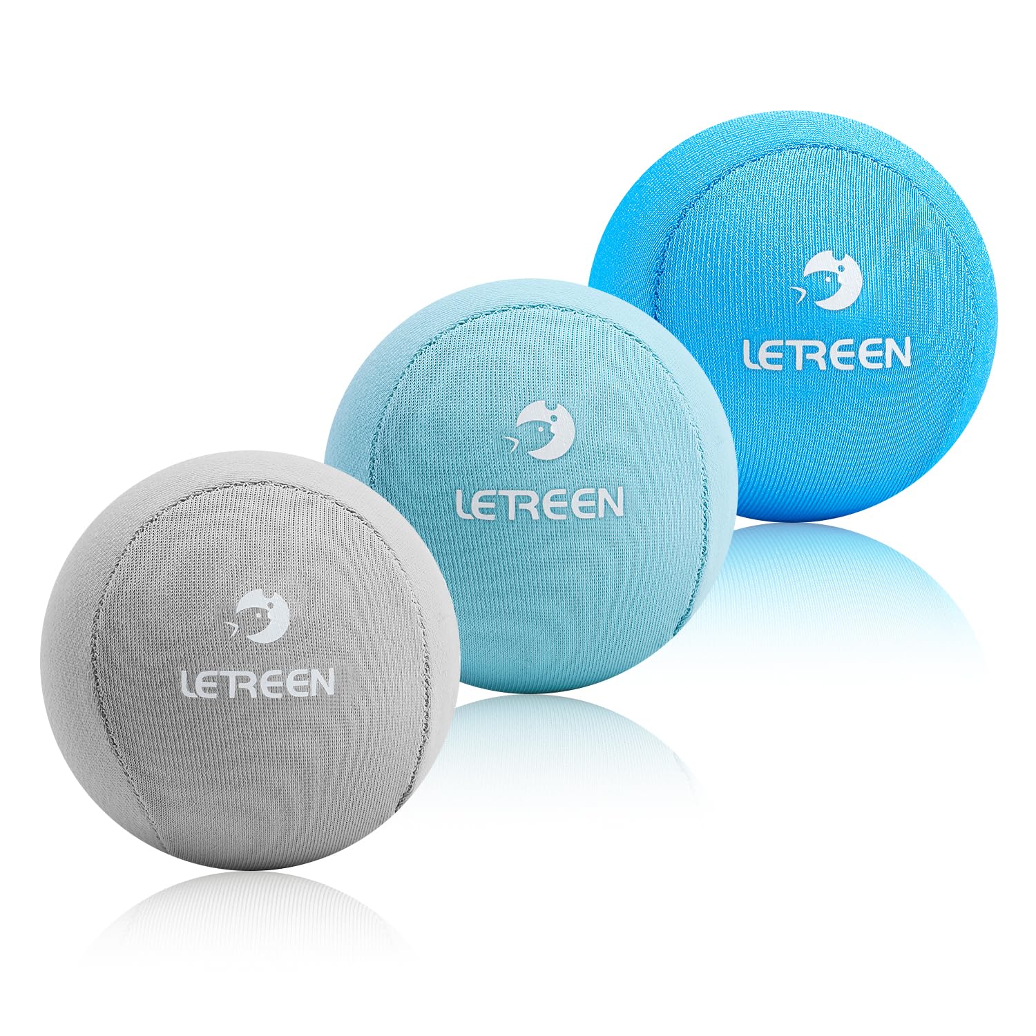 LETREEN 3 Pack Stress Ball for Adults and Kids, Hand Exercise Gel Anti Stress Squeeze Ball for Anxiety Relief, Stroke Rehabilitation, Grip Strength, Wrist Support, Resistance Training