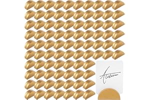 Colingmill 100 Pcs Gold Table Number Stands Wooden Indoor Lightweight Wedding Table Name Holder Semicircular Design Place Card Holders Office Tag Photo Menu Clips Banquet Birthday Party Restaurant