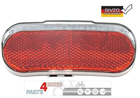 P4B Fahrrad Dynamo-Rücklicht LED Modell 539 mit Standlicht und Reflektor | StVZO Zulassung | zur Montage am Gepäckträger (80 