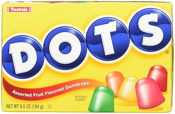 DOTS ASSORTED FRUIT GUMDROPS CANDY, 6.5 OZ