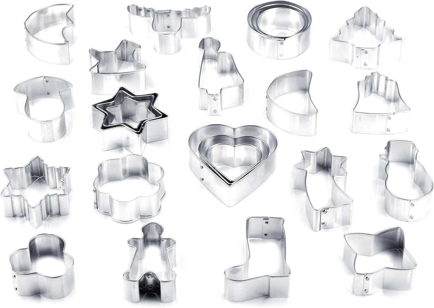 Grizzly Ausstechformen Set Weihnachten - 25 Ausstecher für Kekse Plätzchen - Verschiedene Formen und Motive