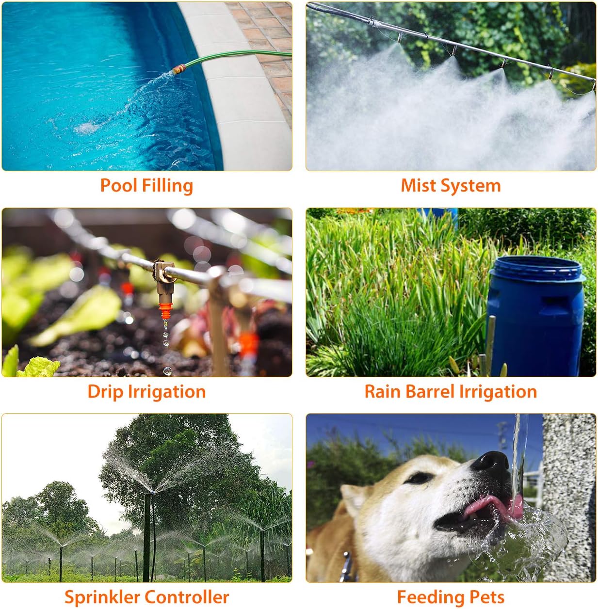 Homitt Programmable Water Timer,3" Large Screen/IP65 Waterproof/Child Lock Mode/Auto&Manual Mode/Rain Delay/Upgrade Material,Hose Timer Sprinkler Timer Faucet Digital Watering Timer for Garden Lawn: Home & Kitchen