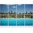 Evenreach Art Acoustic Panels, 48"X32" Self-adhesive Sound Proof Panels For walls, 8 Pack Decorative Sound Absorbing Panels for Home Office(Landscapes01)