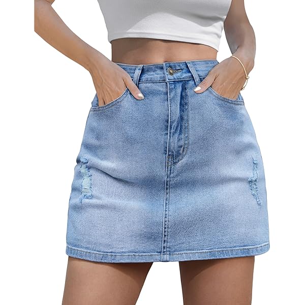 Amazon Falda Chandal Mujer Vaqueros Mujer Falda-Pantalón Vaquera