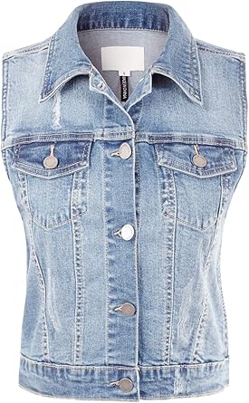 blue jean jacket vest