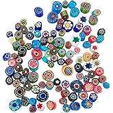 50g（1.76oz）COE90 Millefiori Glass, 110PCS Fusible Glass for Microwave Kiln for DIY Crafts, Stained Glass Projects, Jewelry Making Supplies (Millefiori Glass)