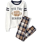 The Children's Place unisex-baby Family Matching, Football Pajama Sets, Cotton