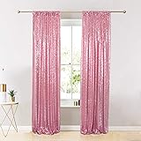 ShinyBeauty Sparkle Backdrop Curtain Fuchsia Pink 2