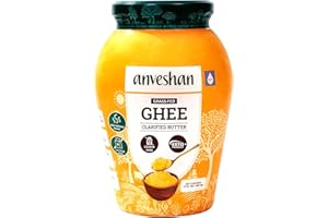 ANVESHAN EMPOWERING FARMERS WITH TECHNOLOGY Anveshan Cow Ghee 1 Litre | Gut friendly | Keto friendly | High smoke point | Sustainably sourced | Casein free | Clarified Butter