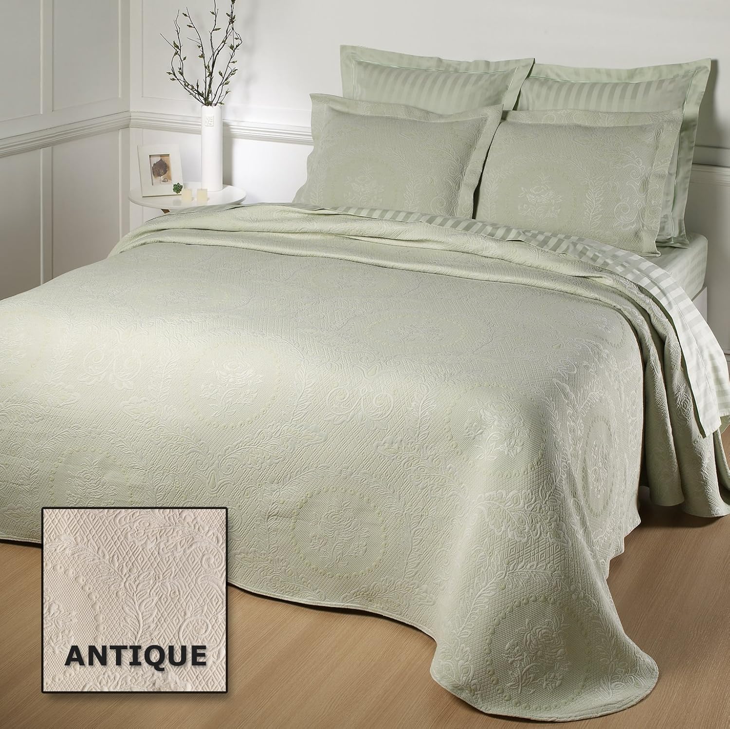 Kensington Rose Matelasse Bedspread Queen Antique 806279002161 eBay