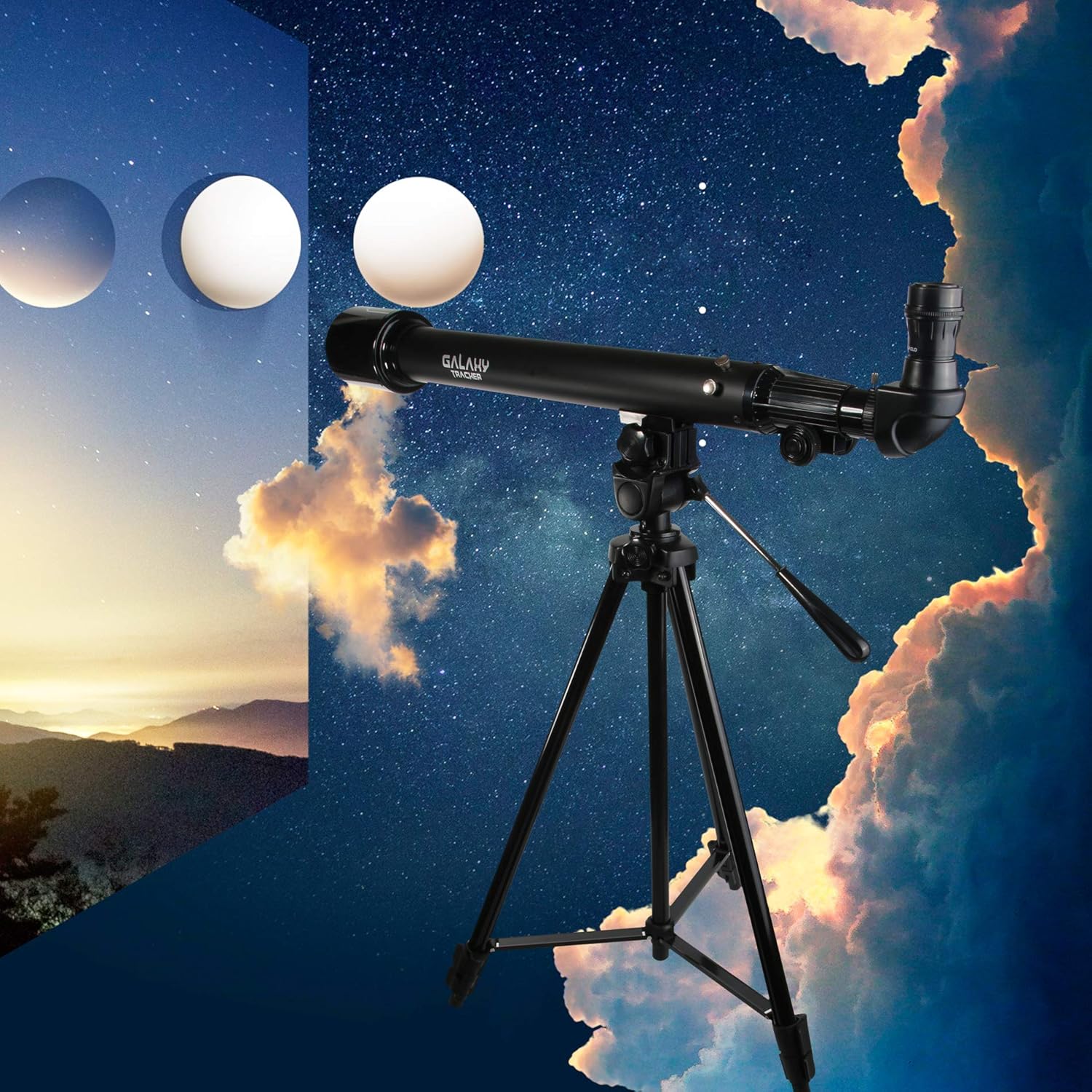 Galaxy Tracker 50Mm Wide Angle HD Telescope, Astronomical Educational