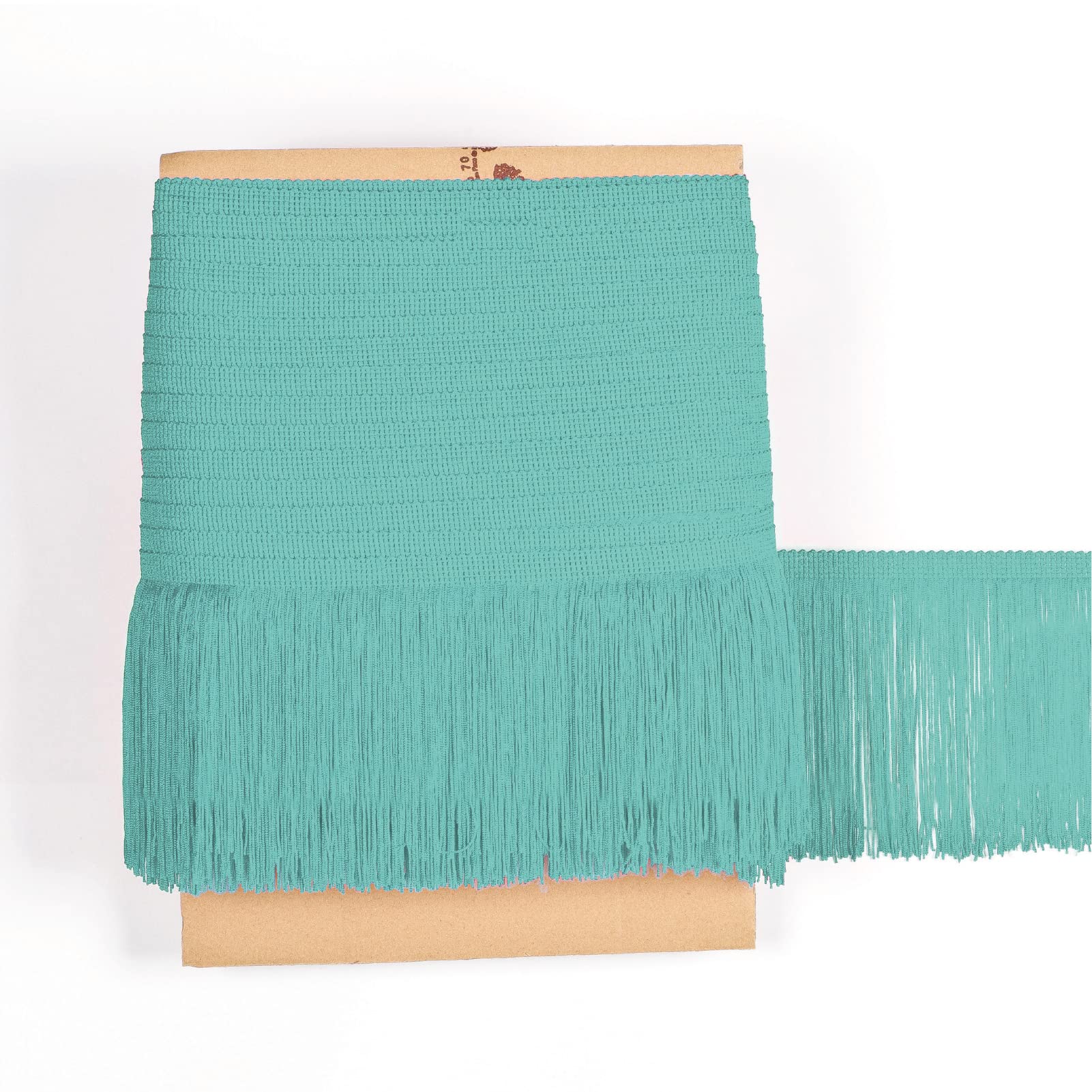 TEXTEX = Cuquillo Fringe for Sewing Flamenco and Sevillana. Composition Rayon 100%. Length of 15 cm. 5m Pieces. (Aquamarine)