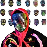 Magoog LED Mask for Kids/Adults, Halloween LED Gift Mask with Gesture Sensor, 50 Face Options