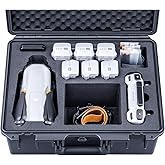 Lykus Titan MA320 Waterproof Hard Case for DJI Air 3S/Air 3, DJI RC2/RC-N3, Large Flexible Space, Up to 7 Batteries [CASE ONLY]