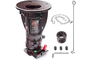 FLEXHITCH C5G1216 Adjustable Cushioned Fifth Wheel to Gooseneck Adapter (12" - 16"), Compatible with Convert-A-Ball King Pin 