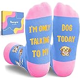 HAPPYPOP Cat Dog Pet Gifts - Cute Novelty Cat Mom Dad Socks for Animal Lovers Teens