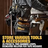 DEWALT Tool Belt Organizer Rig Suspenders 25 Pockets Heavy Duty Construction view 4