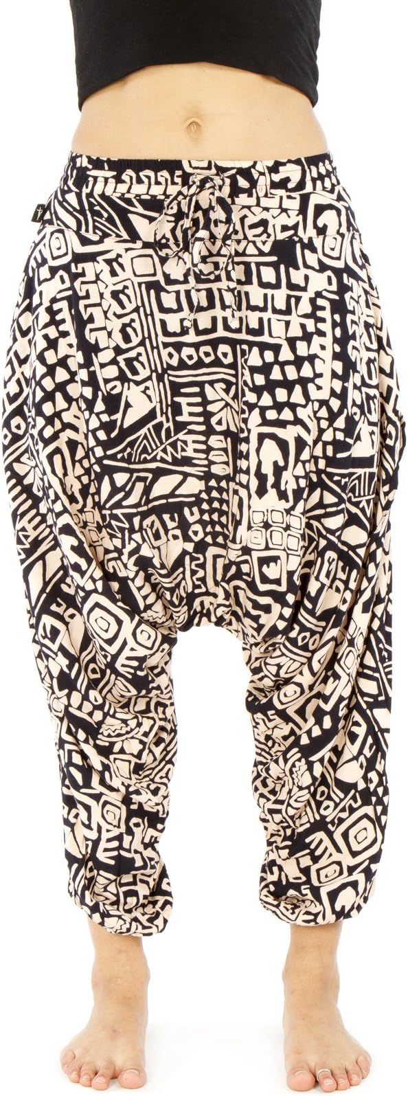 Buddha Pants Premium Cotton Harem Pants Aztec Pattern
