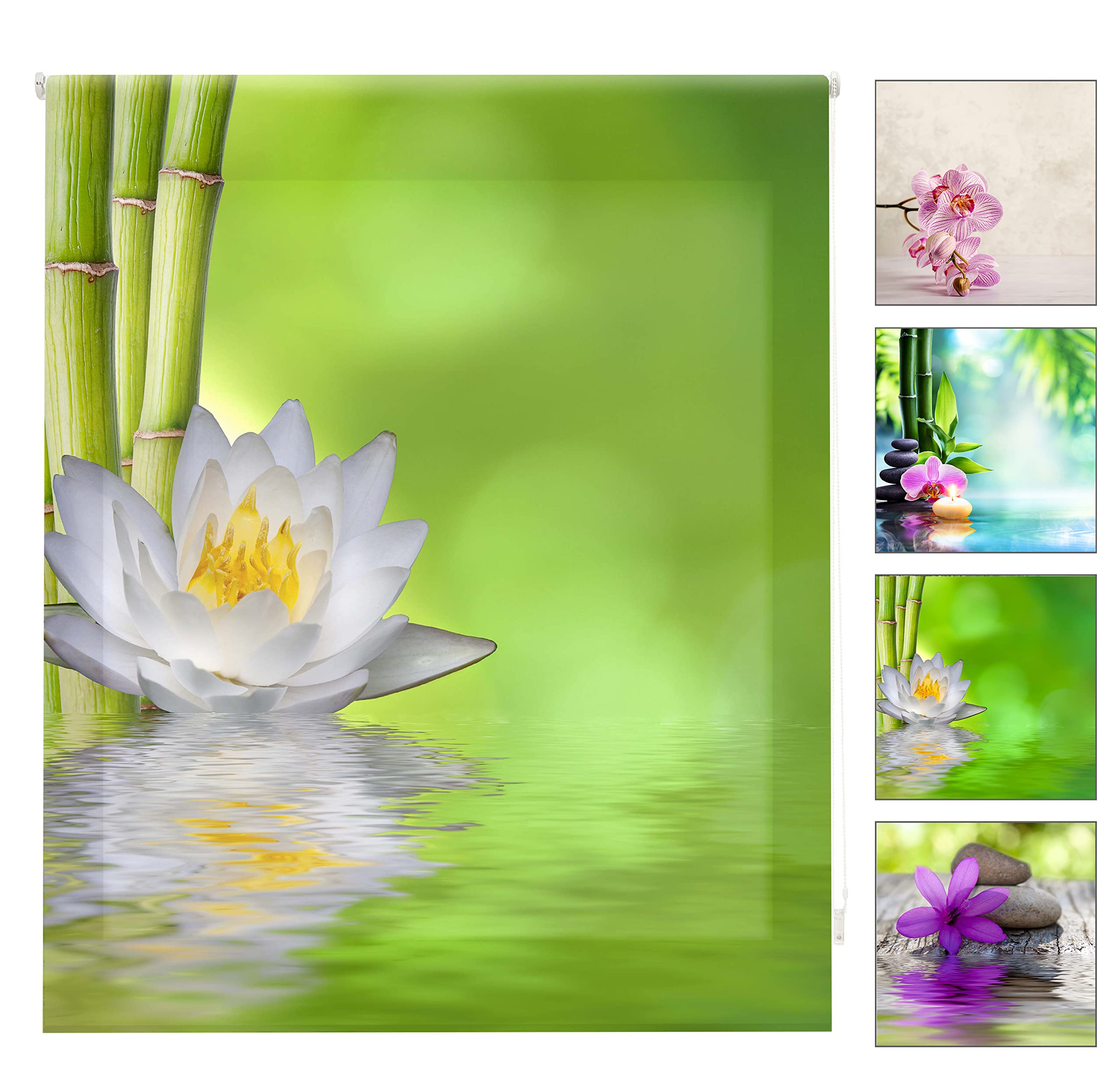 Blindecor Digital Translucent Roller Blind, Zen,W-Z-16040,110X180 cm