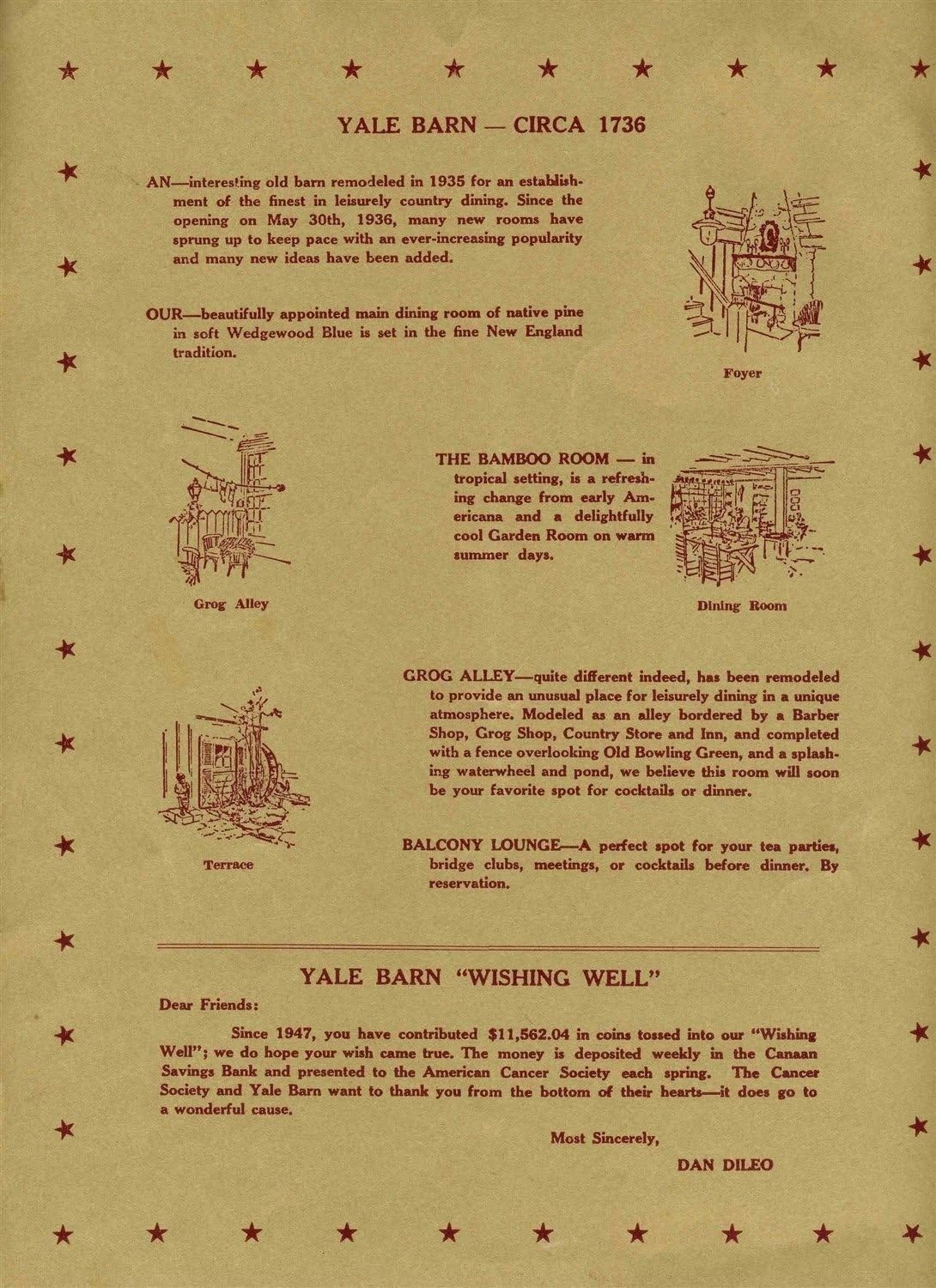 Amazon Com Yale Barn Restaurant Presents Gourmet S Paradise Menu