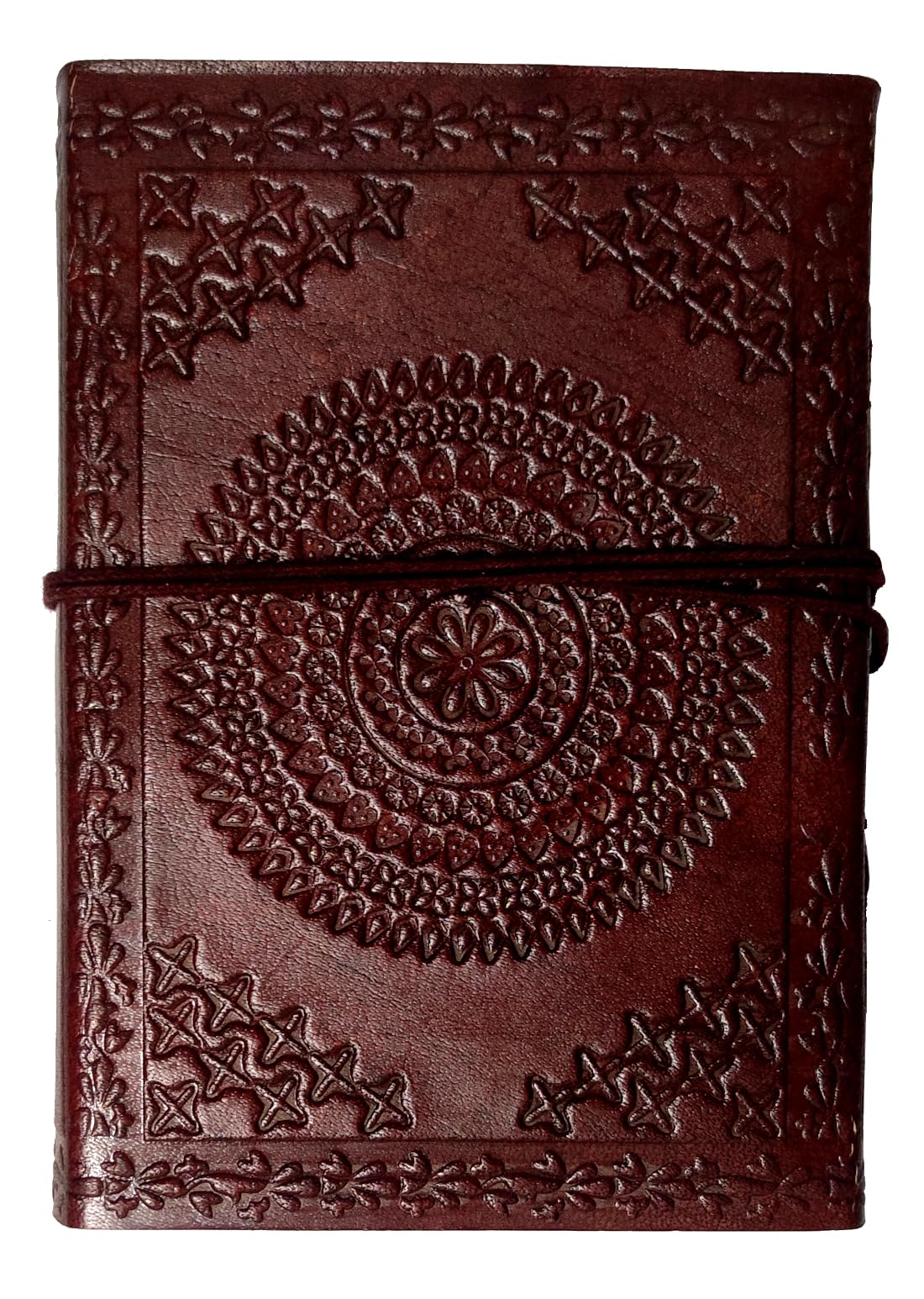 Purpledip Leather Journal (Diary Notebook) 'Divine Chakra': Naturally Treated Paper In Leather Cover For Corporate Gift Or Personal Memoir (11113)