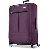Samsonite Soft-Sided 29-Inch Lightweight Large Checked Expandable Element Suitcase: Durable, 360&deg; Spinner Wheels, Adjustable Telescopic Handle, 2 Front &amp; 1 Side Pocket- Purple