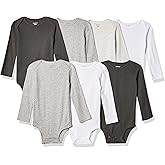 Carter's baby-girls 7-pack Long Sleeve Bodysuits