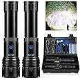 ALSTU Rechargeable Flashlights High Lumens, 990,000 Lumens Bright Led Flashlight with 7 Modes, Powerful Flash Light for Home Camping Hiking Outdoor