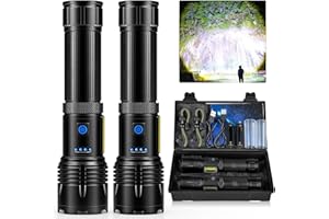 ALSTU Rechargeable Flashlights High Lumens, 990,000 Lumens Bright Led Flashlight with 7 Modes, Powerful Tactical Flash Light for Home Camping Hiking Outdoor