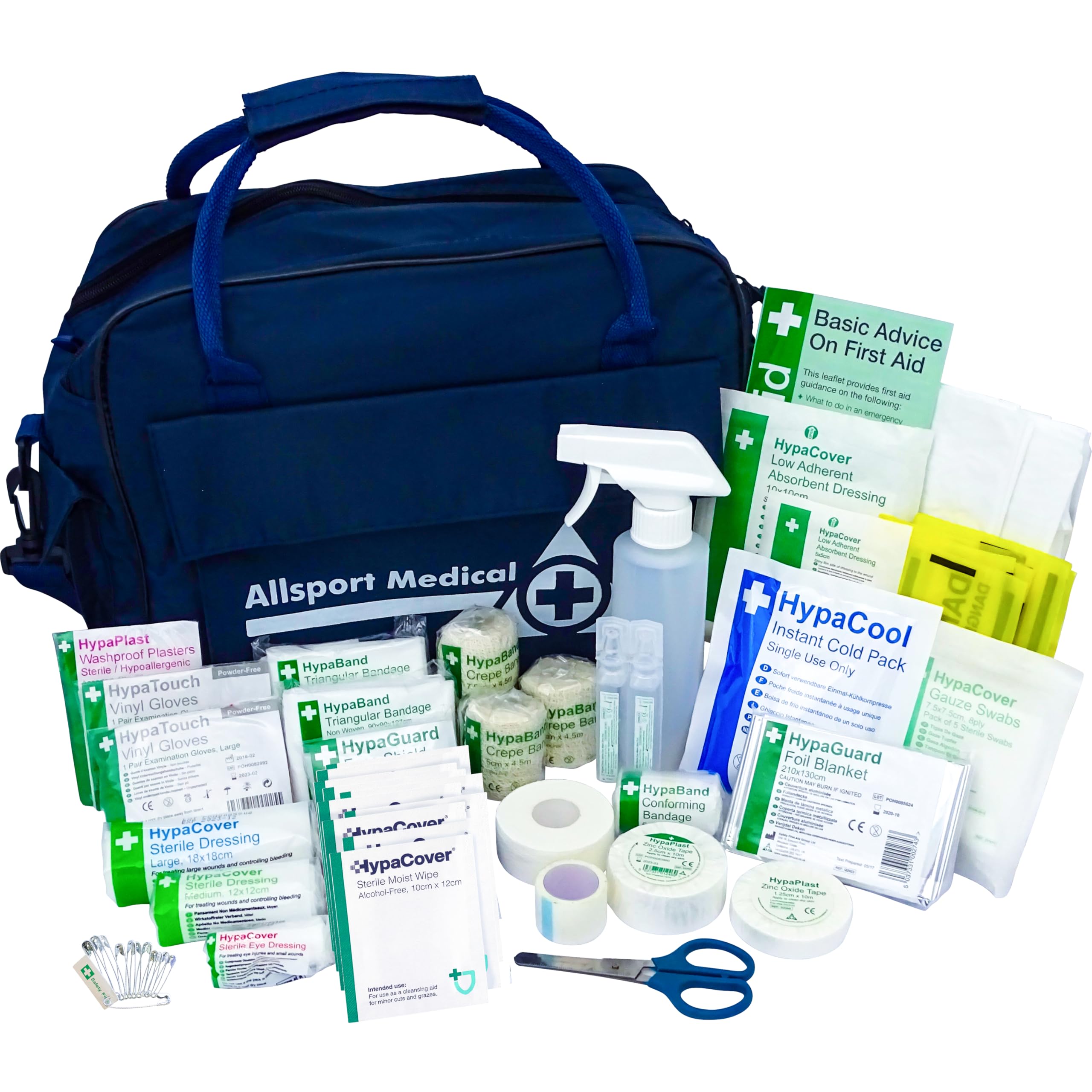 Safety First Aid Group Sports First Aid Kit in Water-Resistant Holdall Bag - Fully Stocked