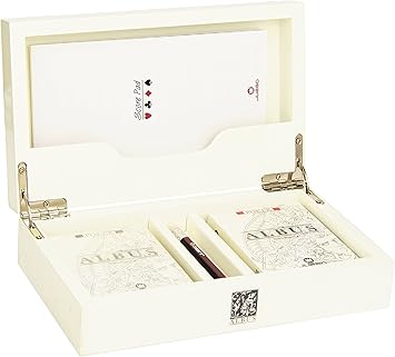 Juego Albus Pisus - Caja, 2 mazos, libreta y lápiz - Blanco: Amazon.es: Juguetes y juegos