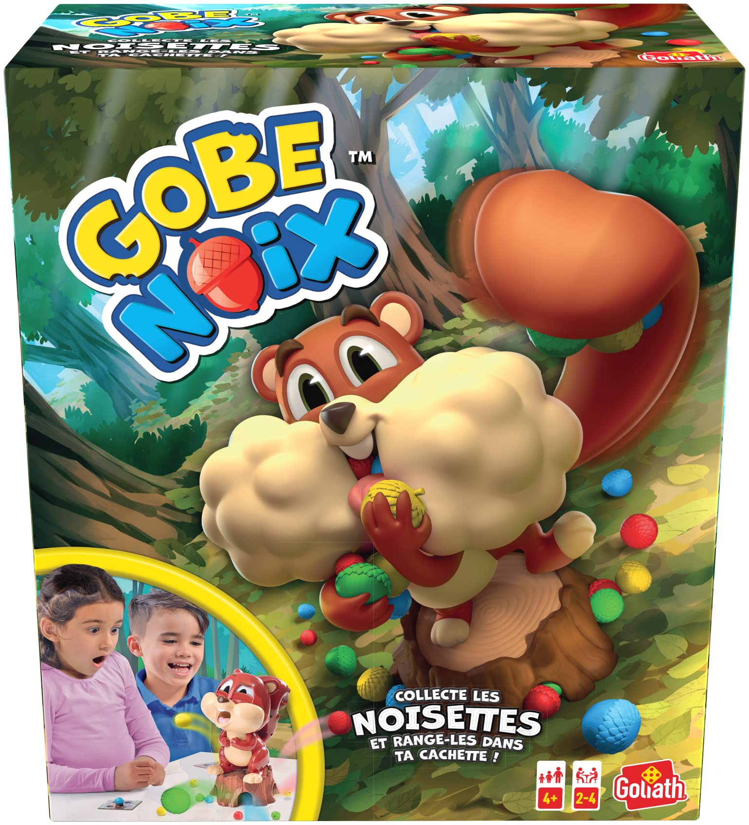 Gobe Nuts - Fun Board Games for Children Ages 4+ - Help Squirrel Collect Hazelnuts - Play with Family or Friends - 2 to 4 Players