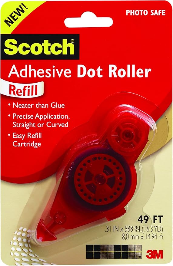 Scotch Adhesive Dot Roller Refill, 0.33 x 49 Feet (6055R) Amazon.ca