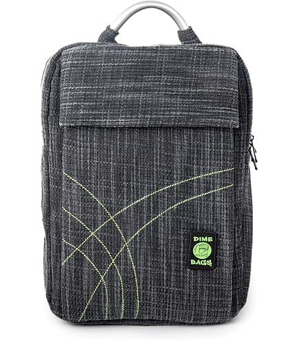 DIME BAGS Hot Box Backpack, Hemp Exterior, Everyday Backpack for School, College, Traveling & Work, Includes A Secret Pocket, Comfortable Adjustable Straps, and Padded Interior for Laptops (Aqua)