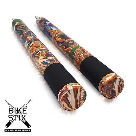 Rennrad / Fahrrad / Mountainbike Wandhalterung in verschiedenen Farben - Die Fahrradhalterung aus Holz und Leder wurde in Han