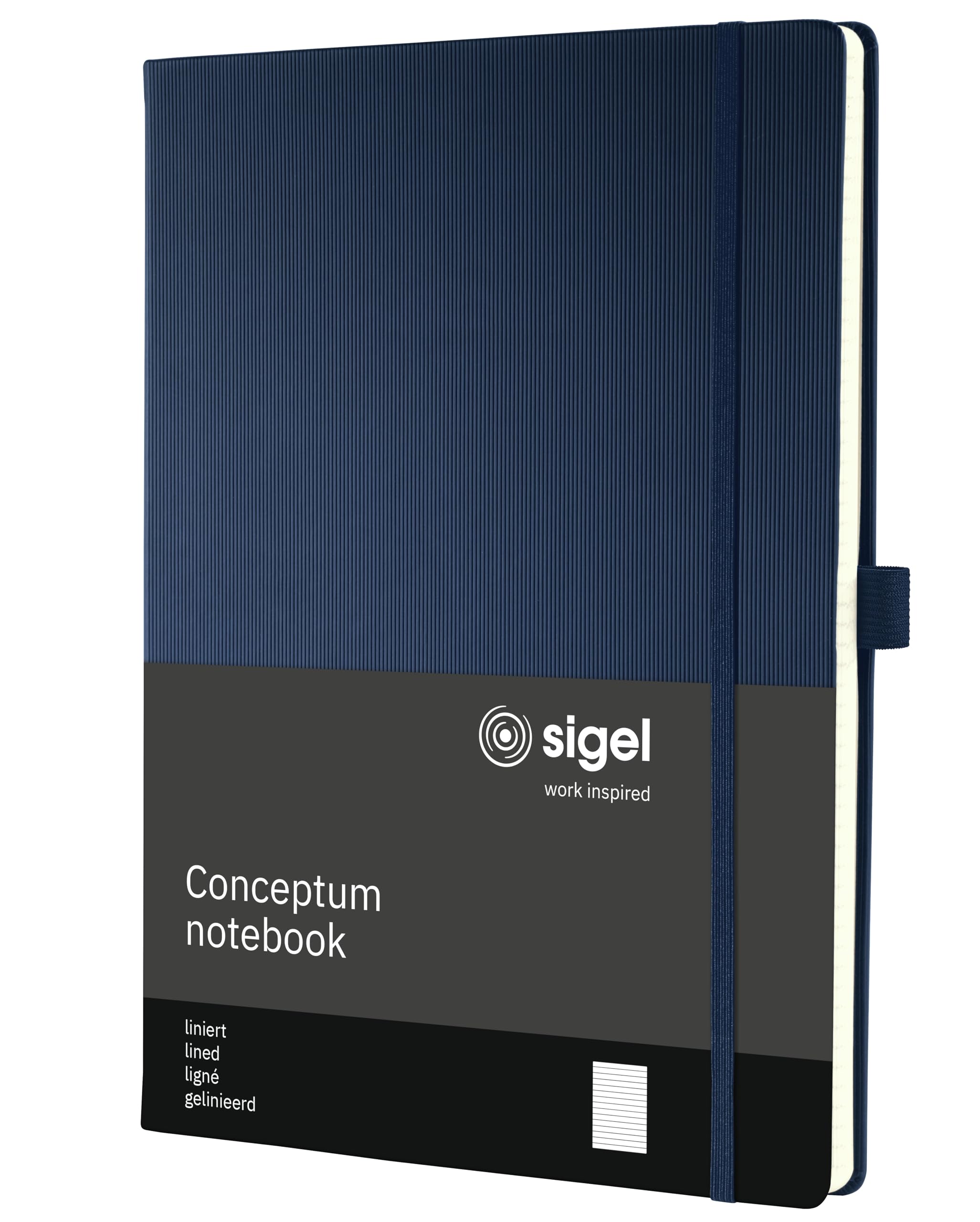 SIGEL CO647 Premium Notebook lined, A4, hardcover, Blue - Conceptum