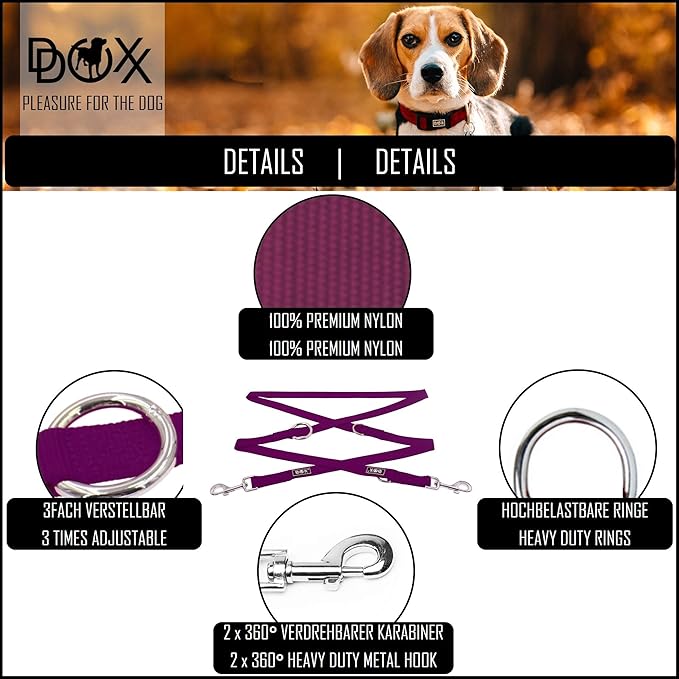 Kurzführer für großemittelgroße Hunde Farbe schwarzrot gelb