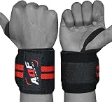 AQF Power Weight Lifting Wrist Wraps Pair One Size Fits All